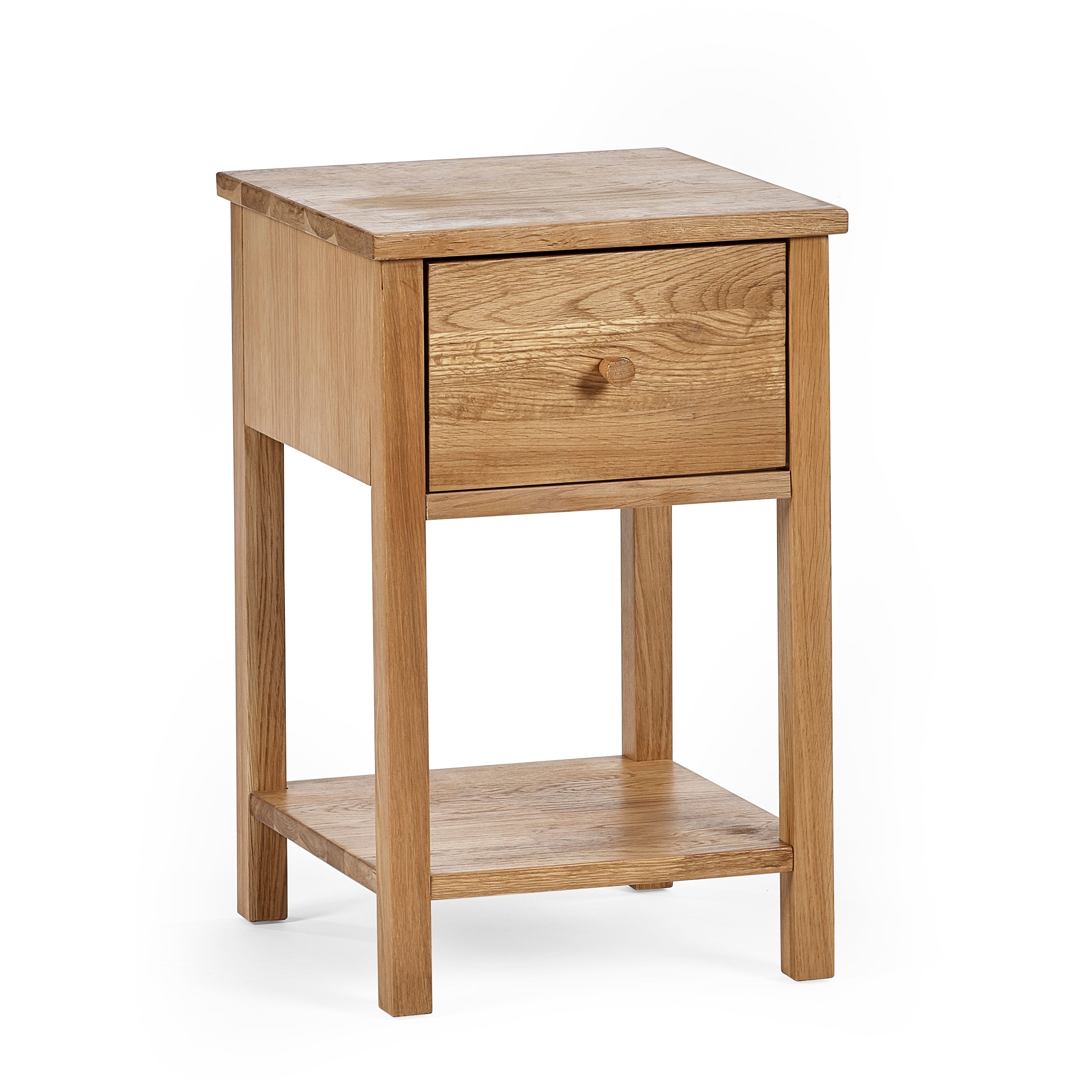 Osborne Solid Oak Wood Bedside Table | 1 Drawer